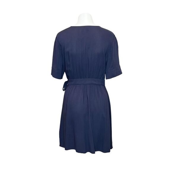 Express navy blue short sleeve wrap dress size S - Picture 5 of 11